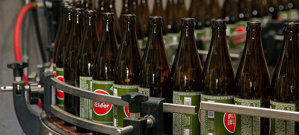 beer glass bottle filling machine Finished product display