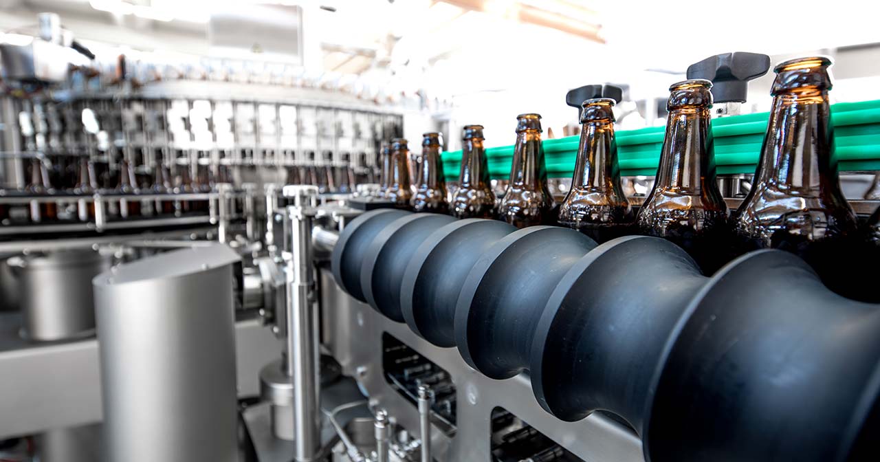 Beverage glass bottle filling machine finished product