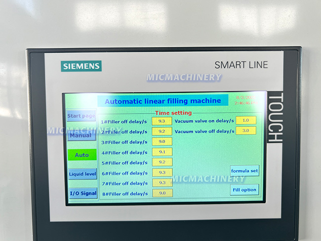 control panel of 8 heads beer bttling machine