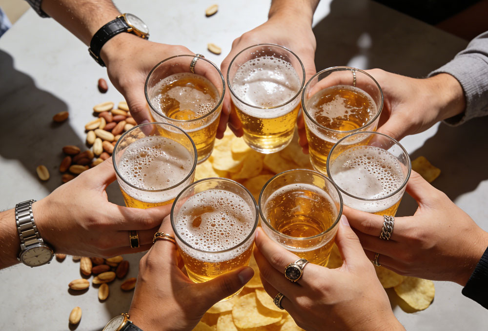 raise your beer and toast