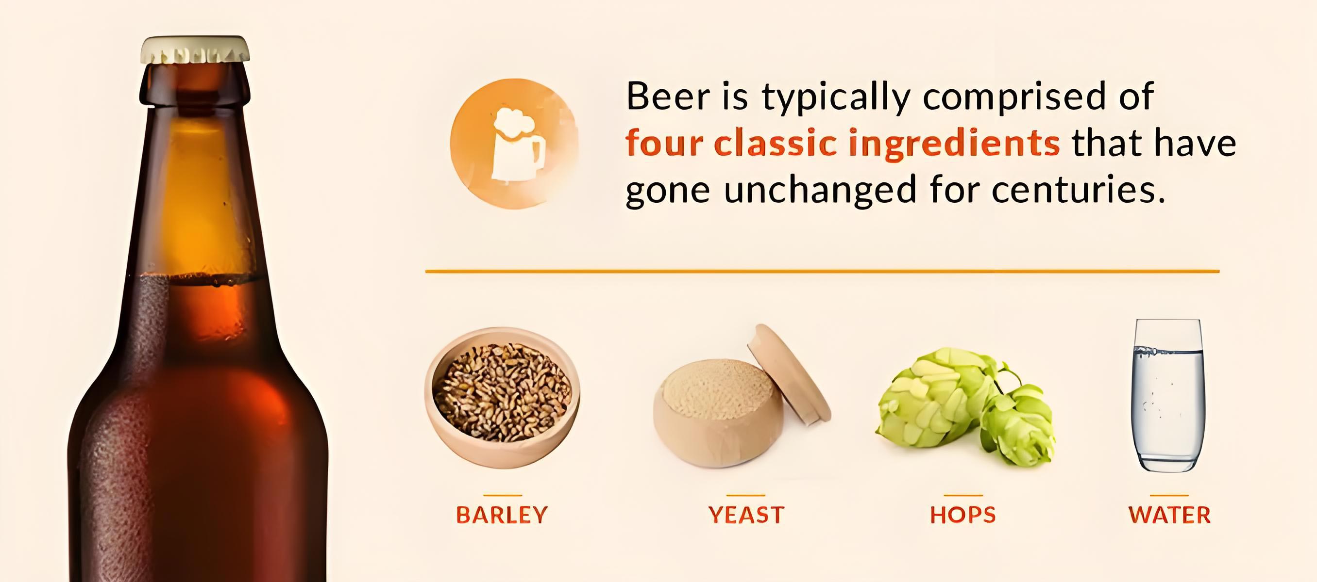 4 ingredients of beer