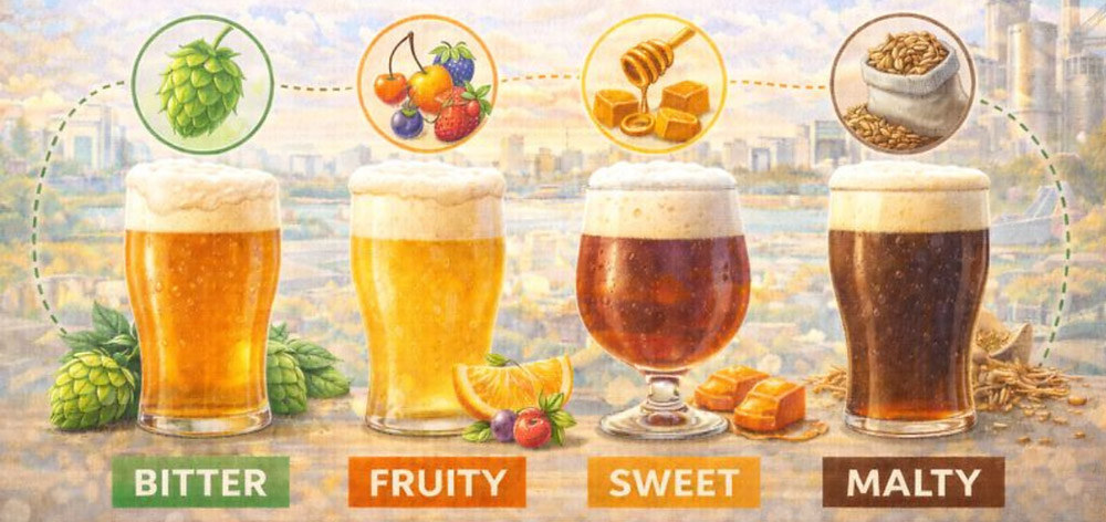 different beer taste
