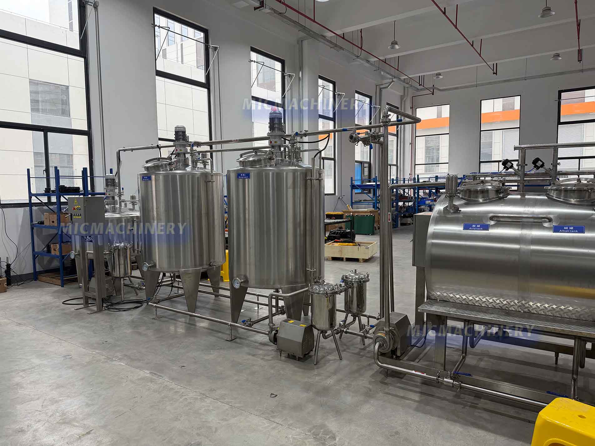 carbonated beverage pretreatment line