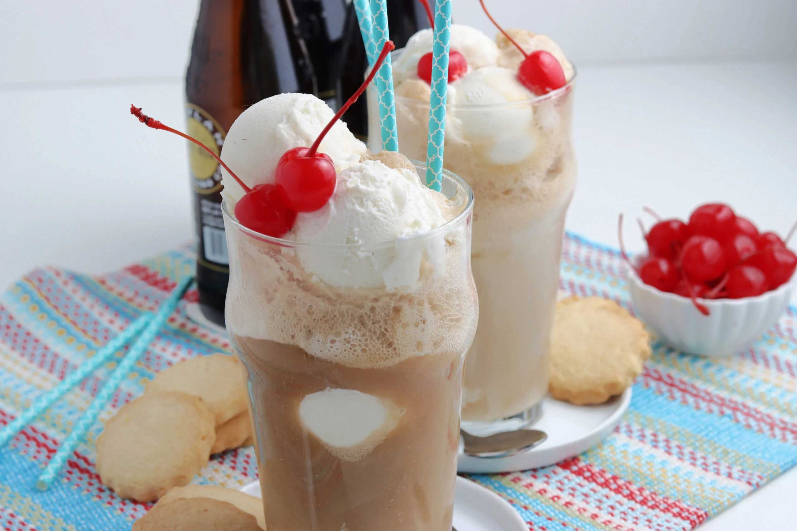 homemade root beer float