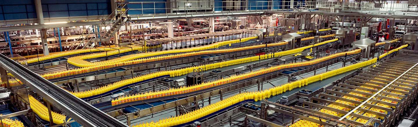soda bottle filling factory