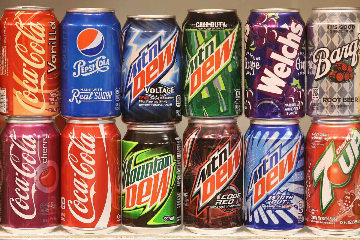 canned soda