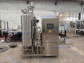 MIC carbonated beverage mixer and associated process equipment.