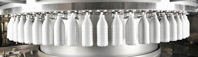 Container handling pictured on MIC's aseptic cold filling page
