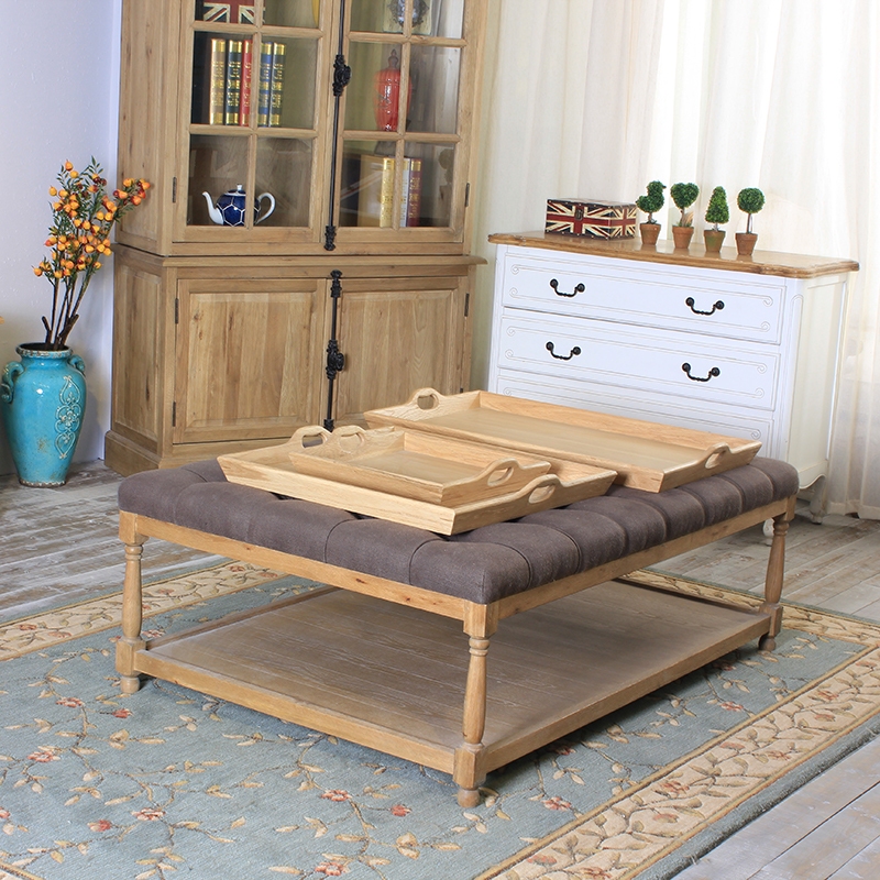 wooden coffee table