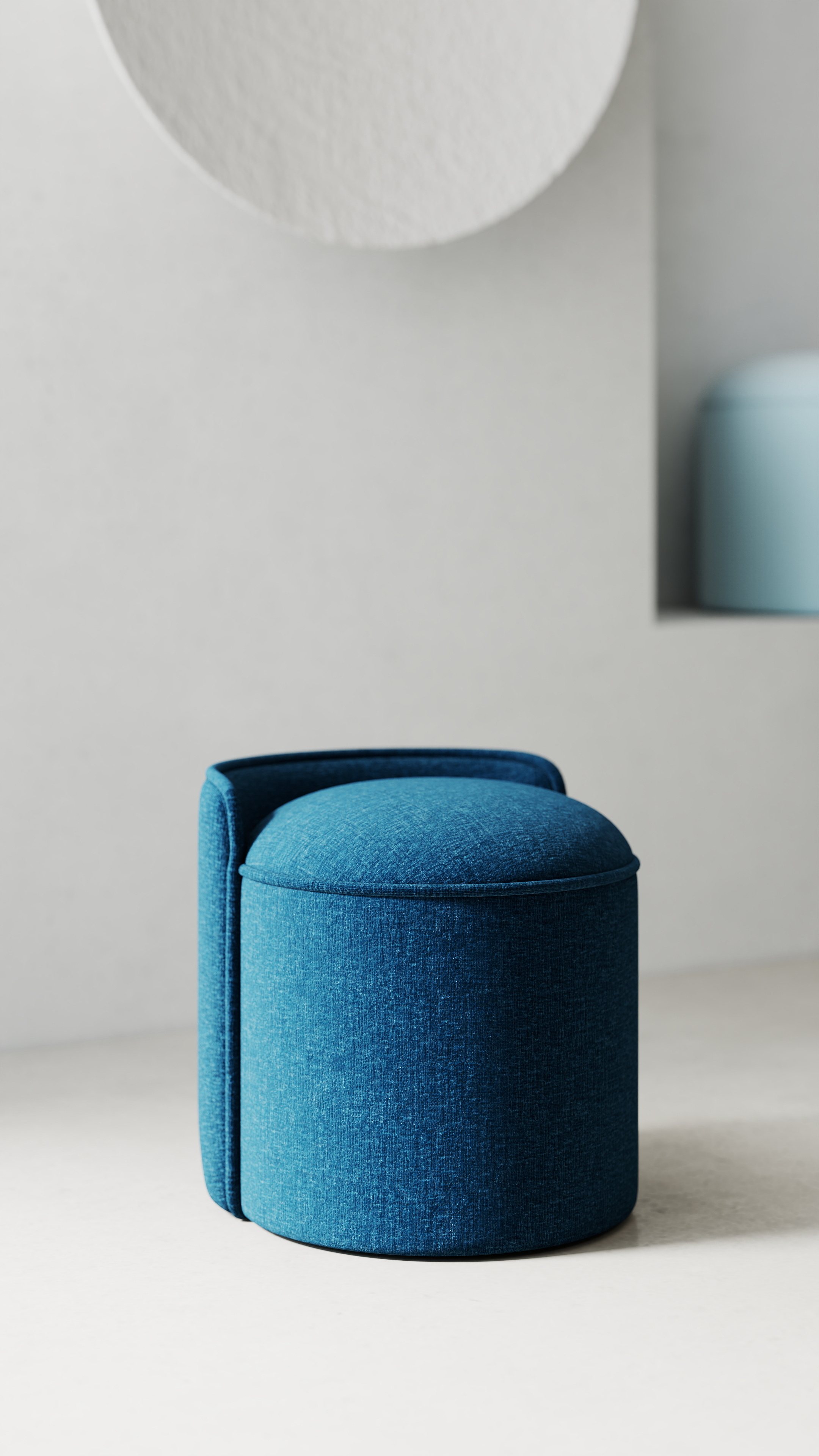 small stool with backrest