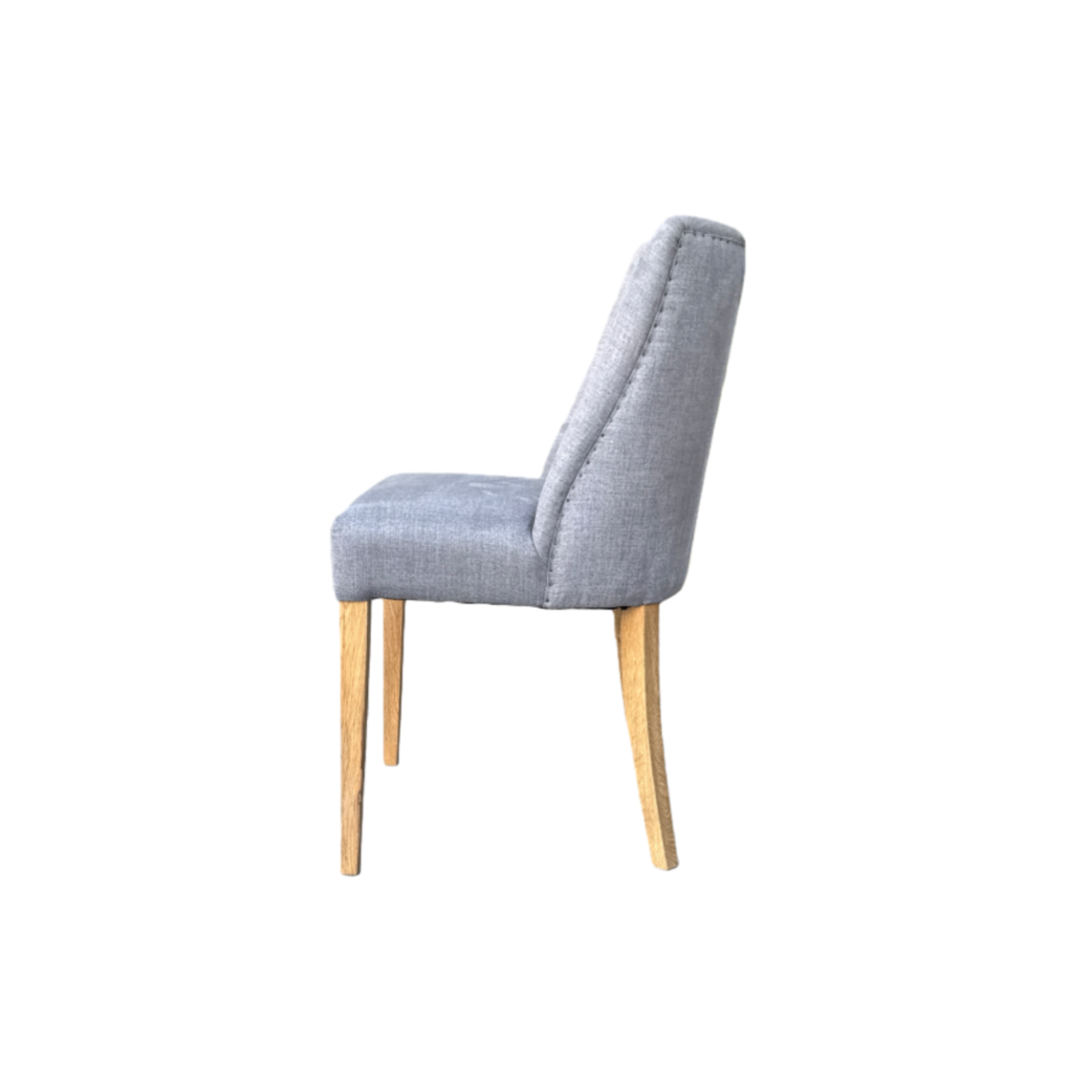 Light gray upholstered dining chair