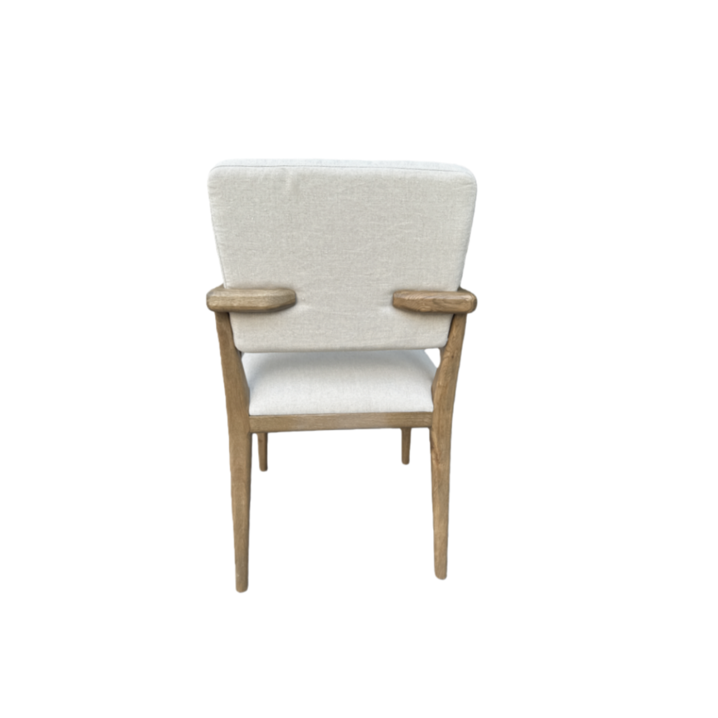 natural linen dining chair