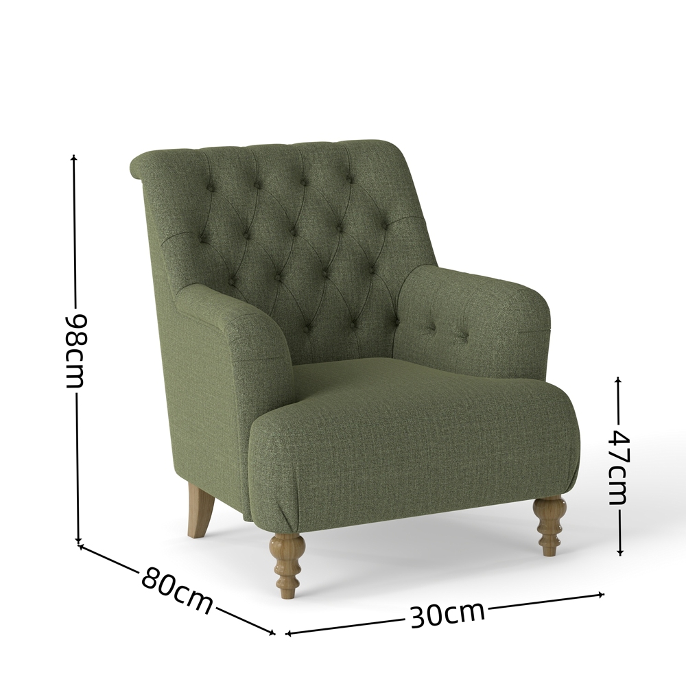 solid wood leg armchair