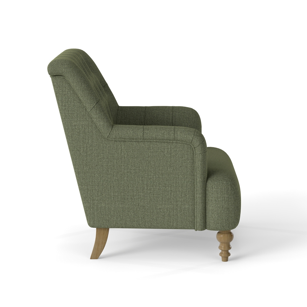 olive green upholstered chair