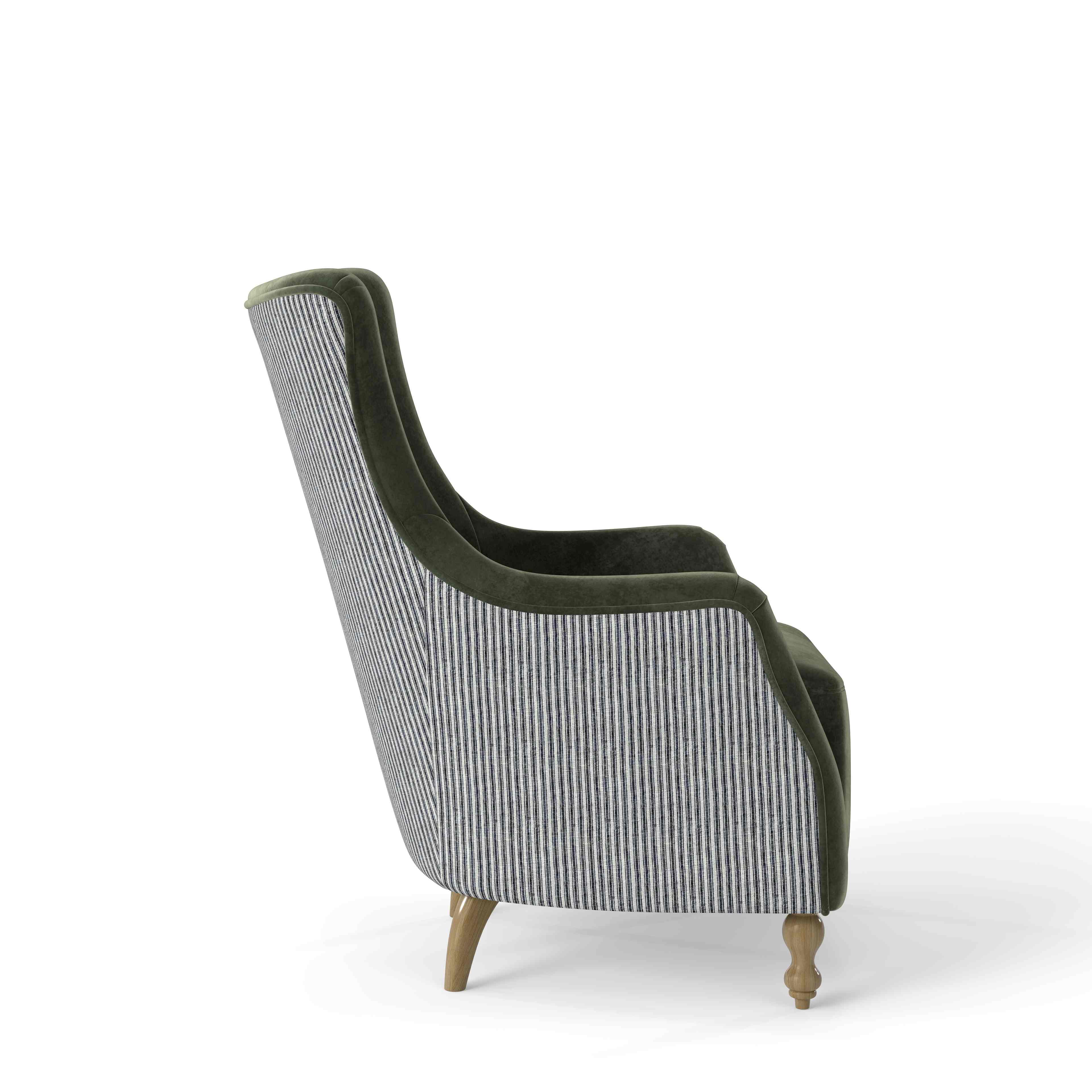dual fabric accent chair