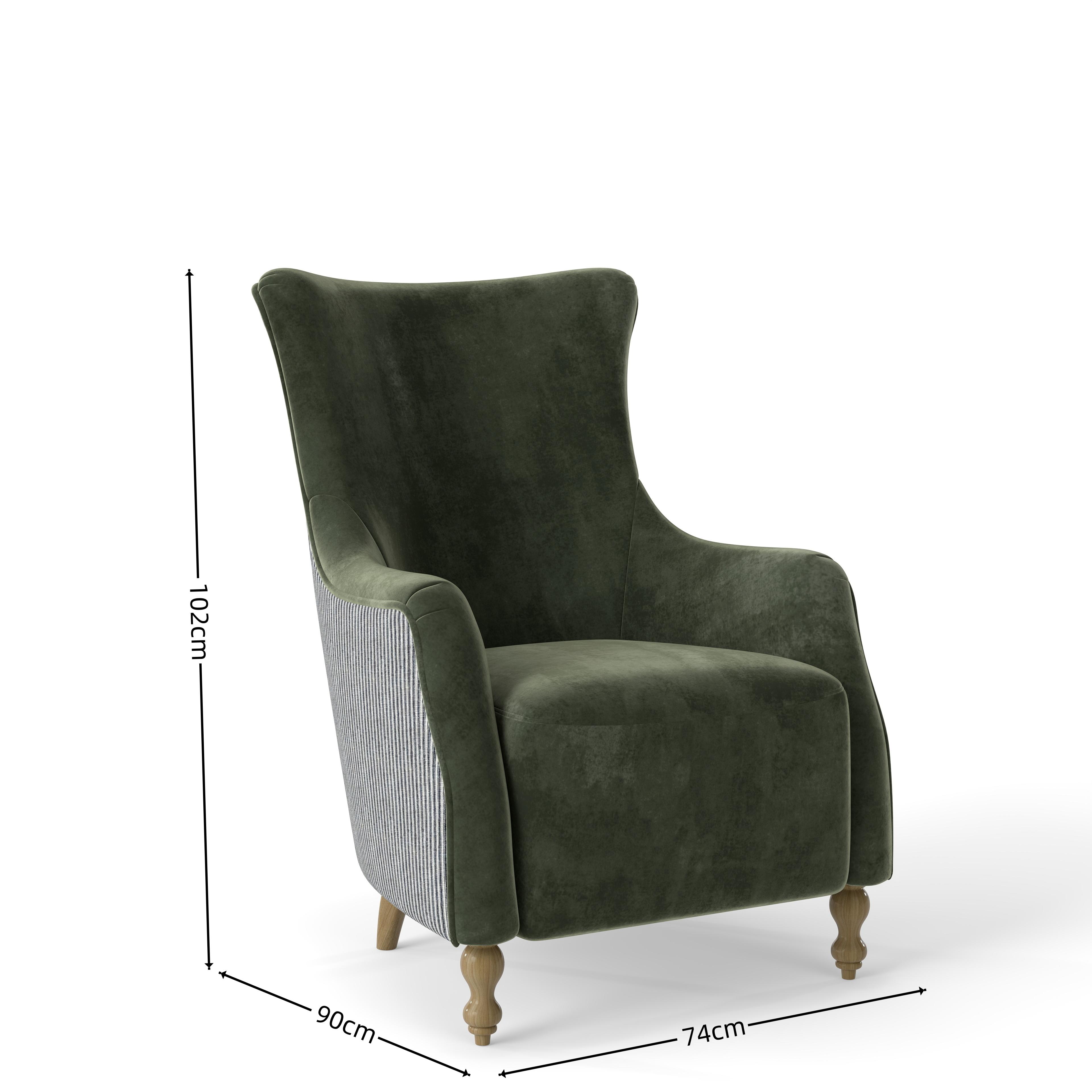 velvet wingback chair