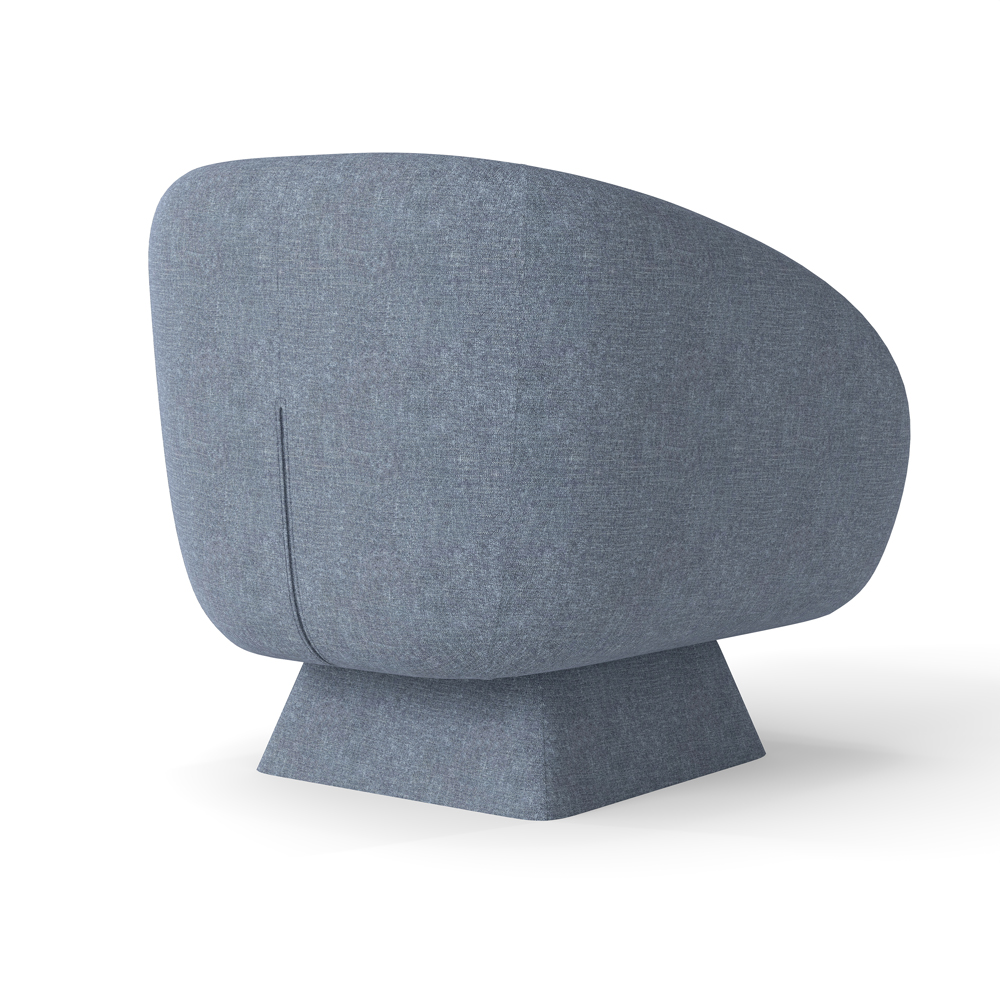 grey pedestal accent chair