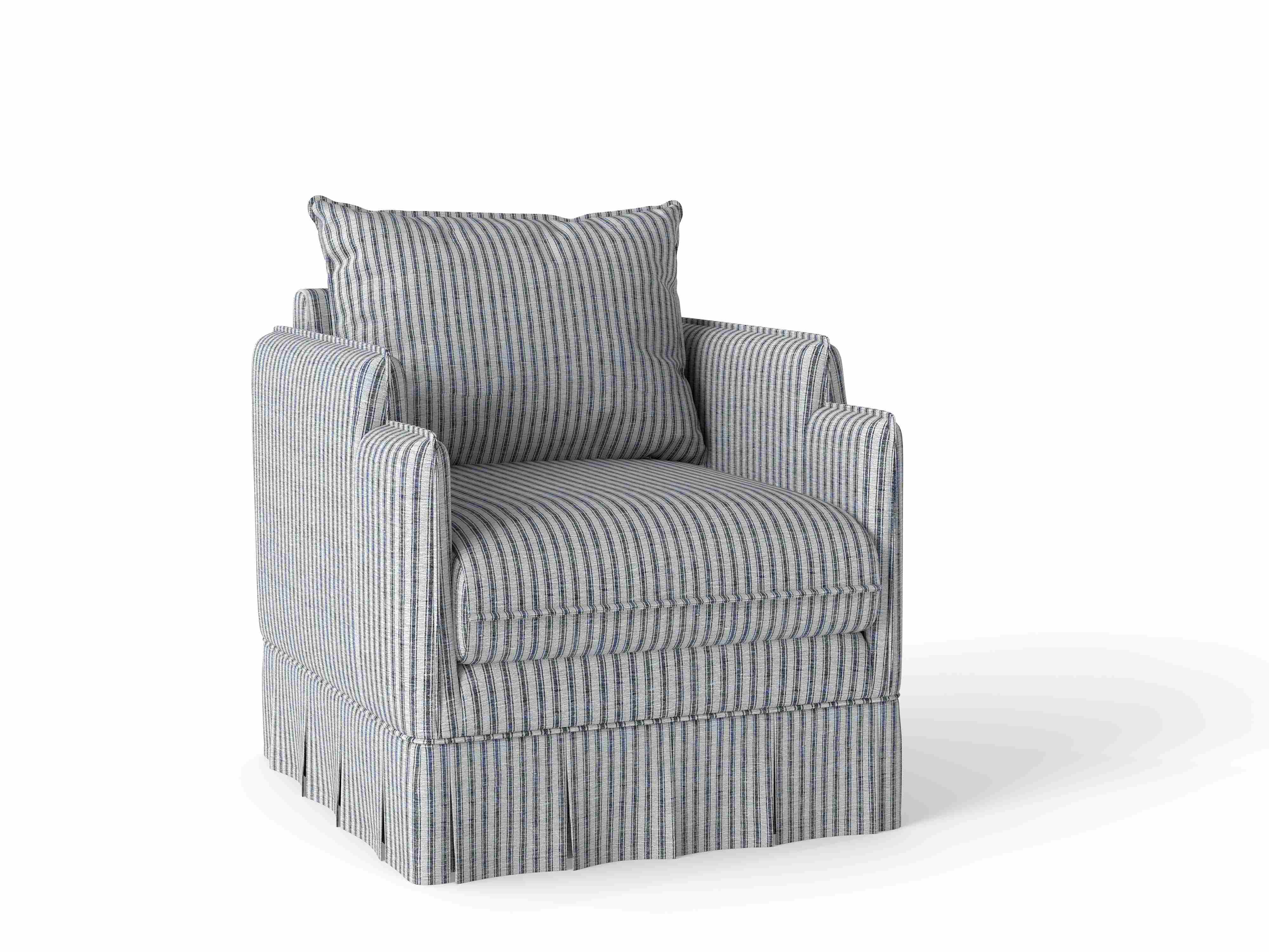  blue vertical stripe leisure chair