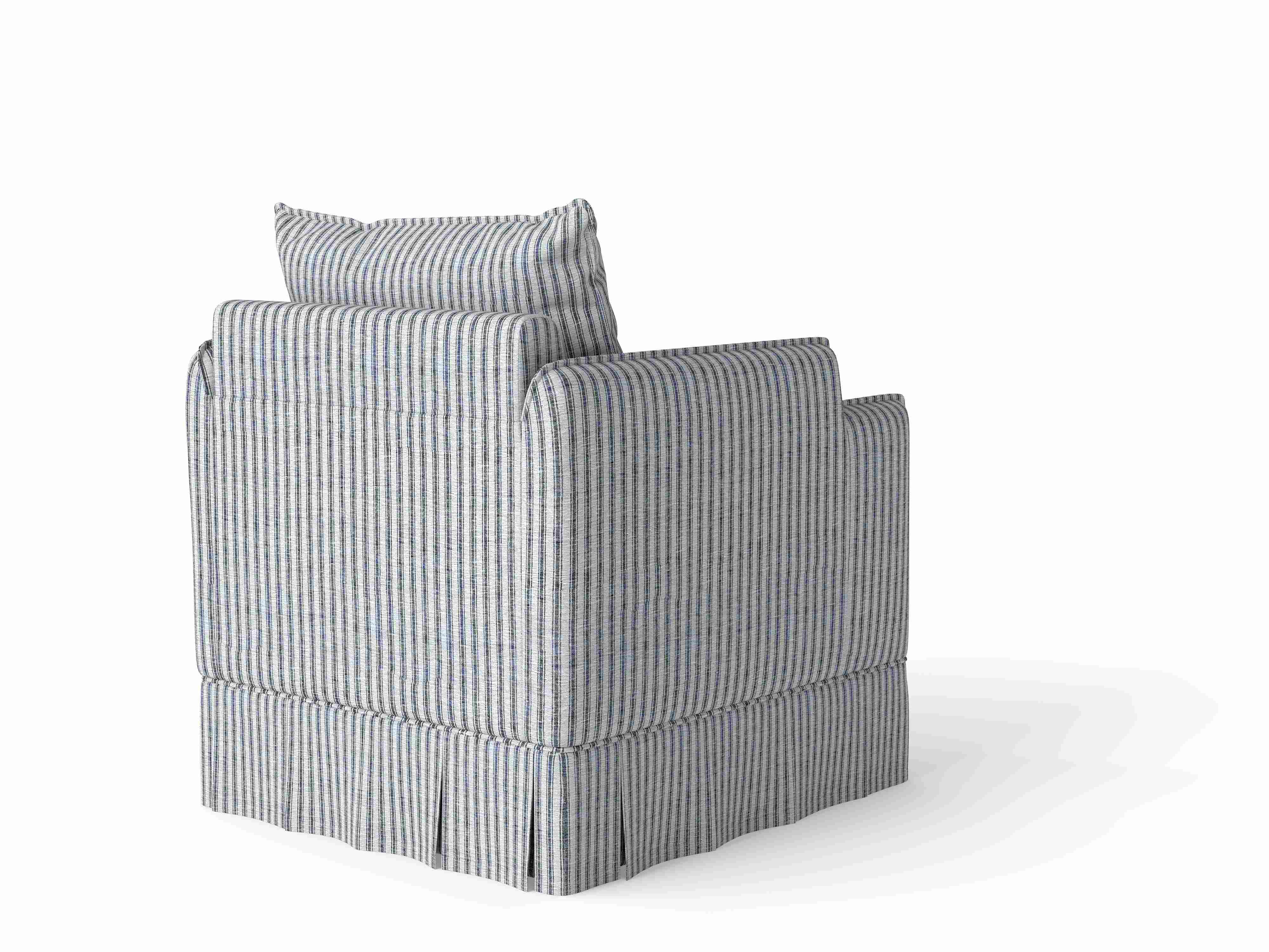 cozy striped armchair