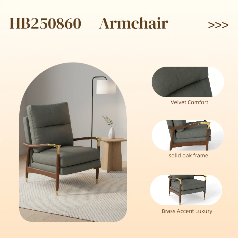 brass accent chair