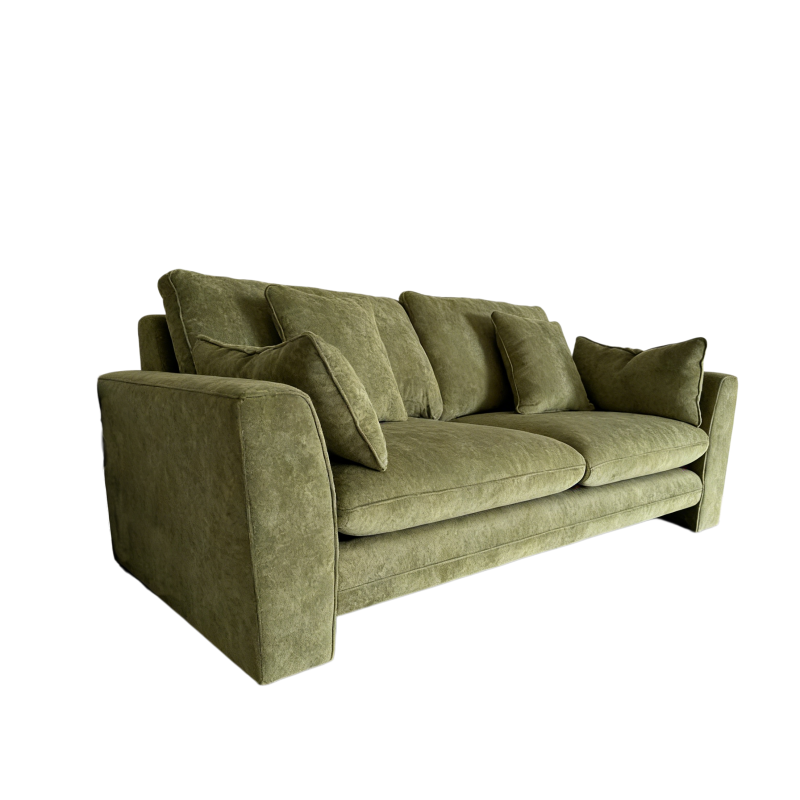  Olive green sofa