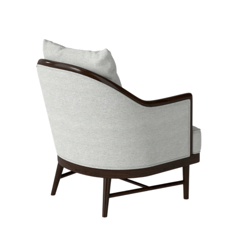 fabric and rattan backrest chair