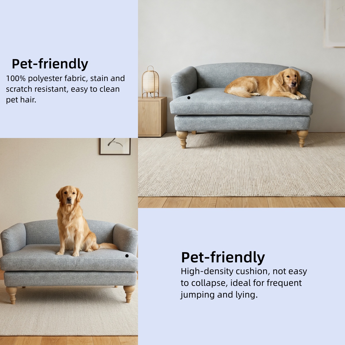 easy clean pet couch