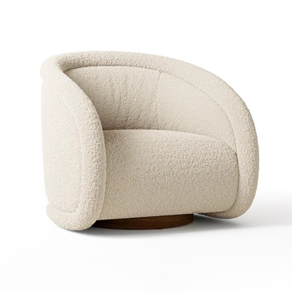 Violet fabric swivel chair