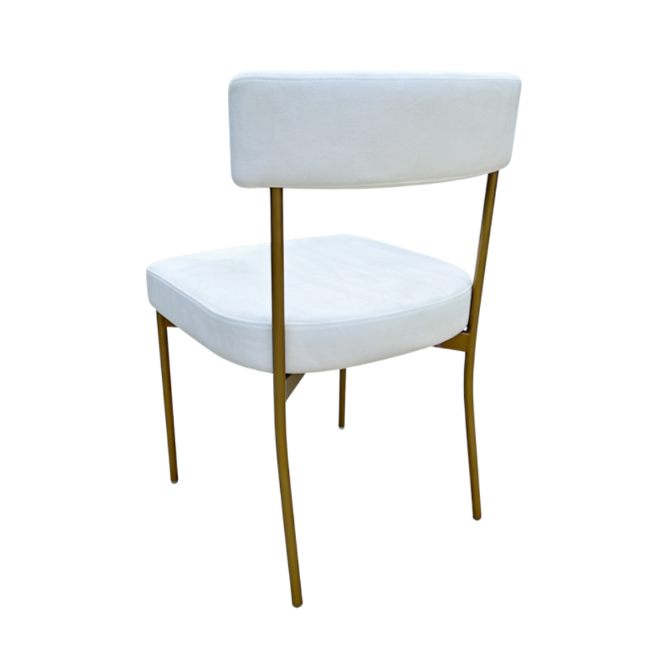 gold metal frame dining chair