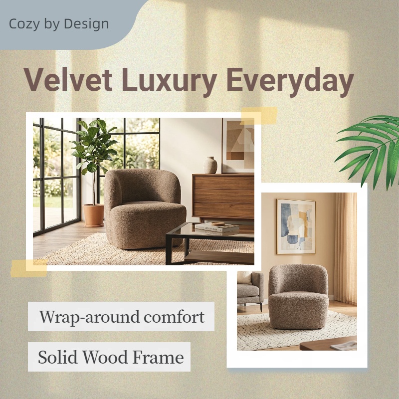 curved back leisure chair