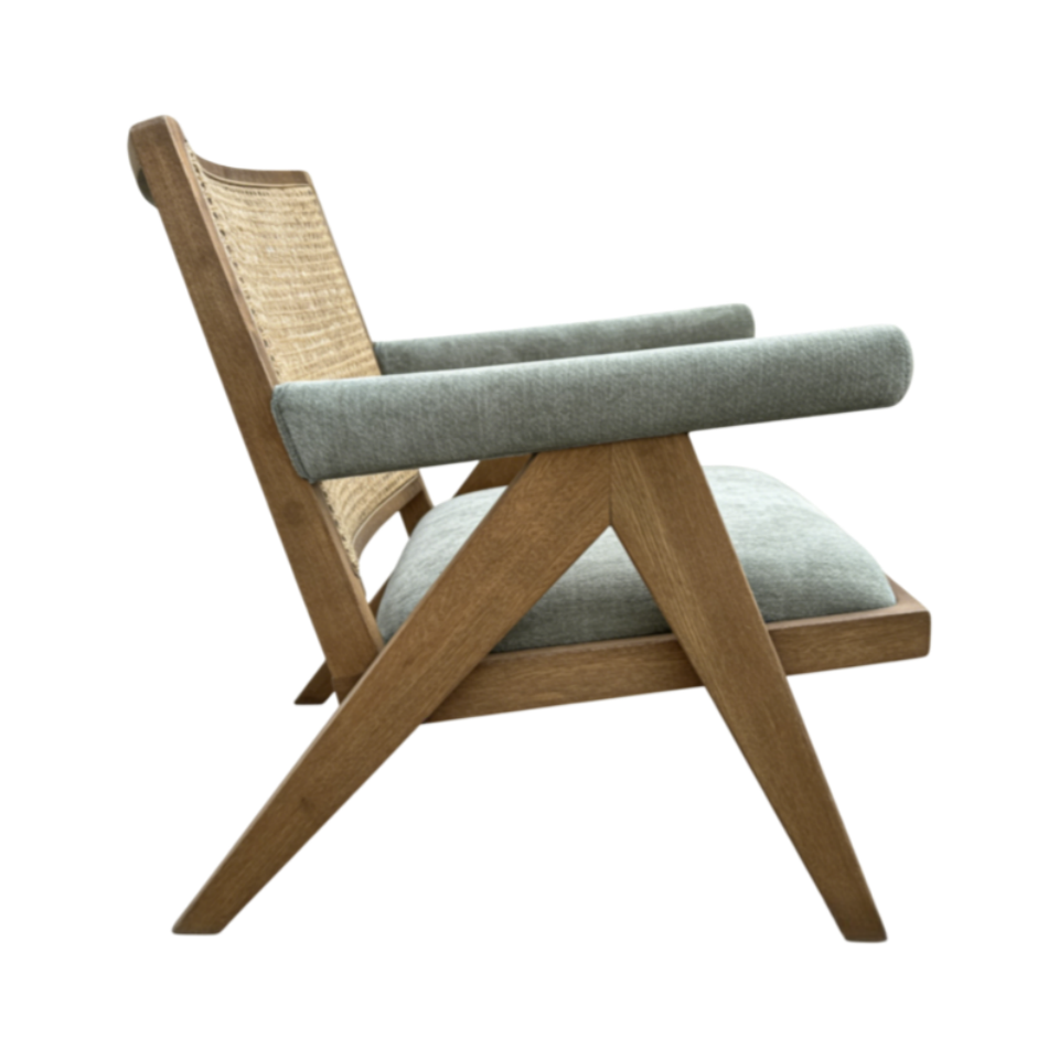 sage green armchair
