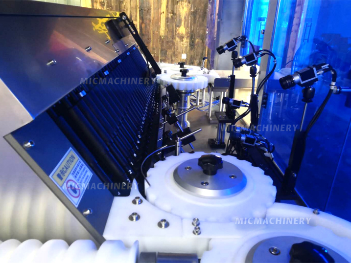 Liner Visual Inspection Machine Tilted cone conveyor structure