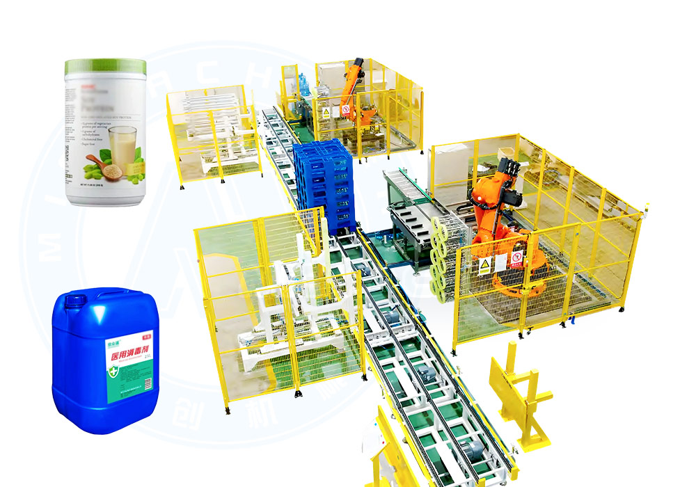 MIC Five Gallon Robot Liquid Packaging Line