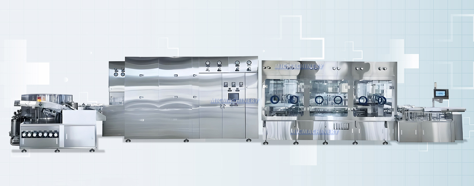 Small bottle filling machine display