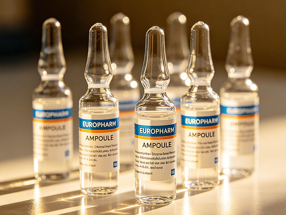 Clear medical ampoules