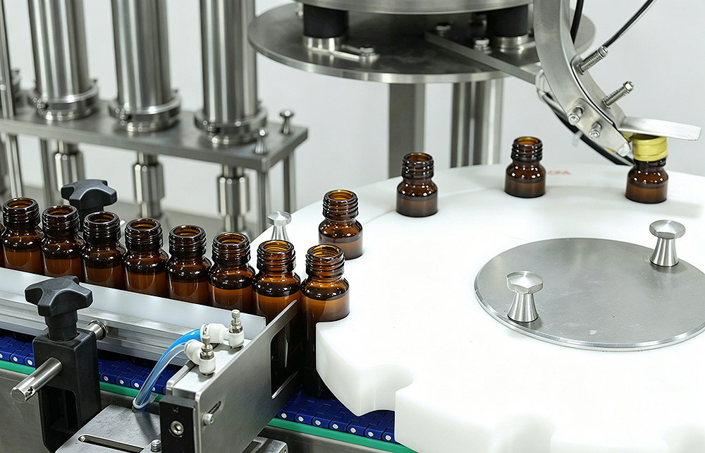 Rotary vial filling station
