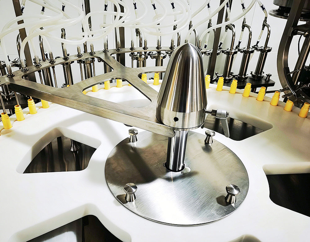 Rotary vial filling turntable
