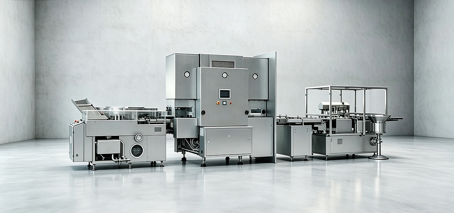 Aseptic vial filling production line