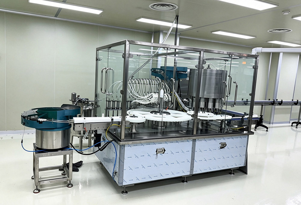 Vial filling capping machine