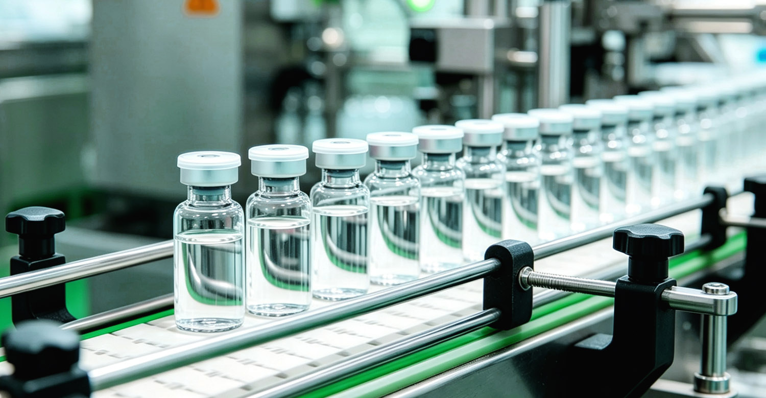 Vial production line conveyor