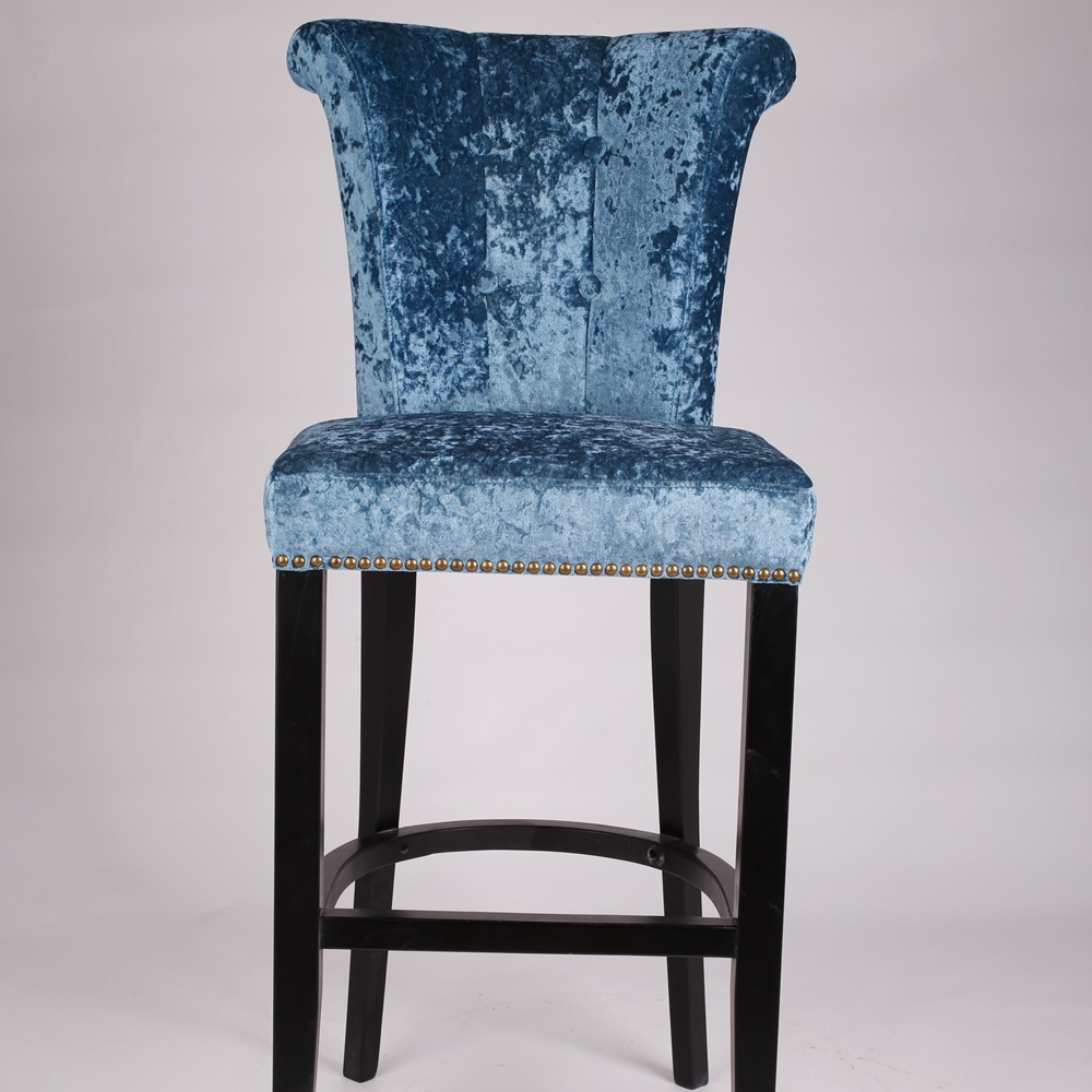 wooden fabric bar stool