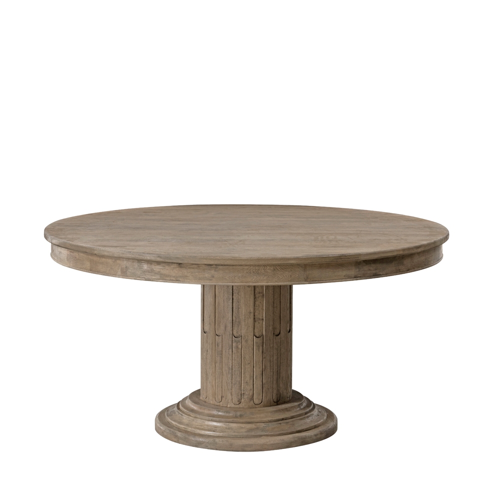 solid oak wood round dining table