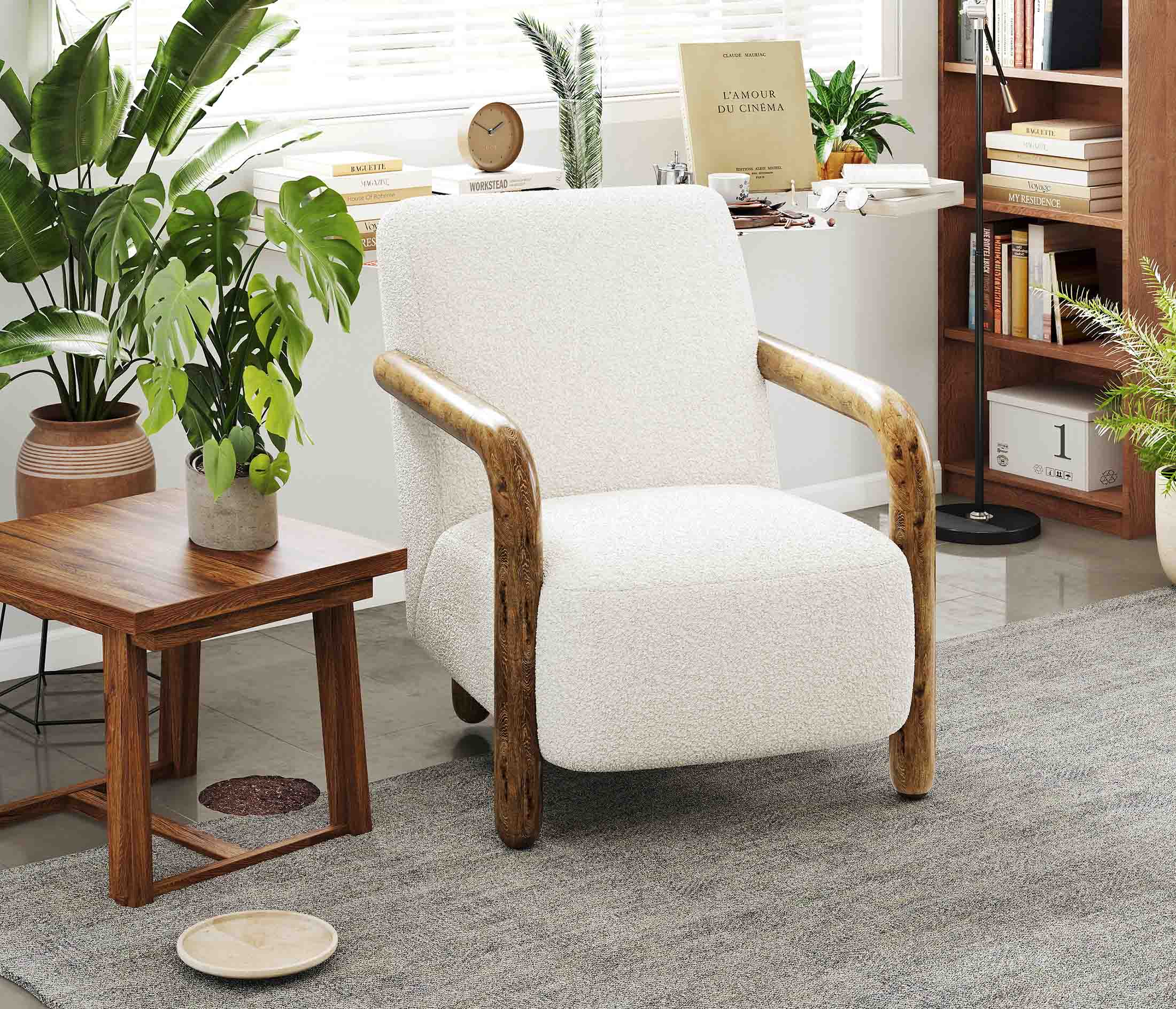 mihran wooden accent chair