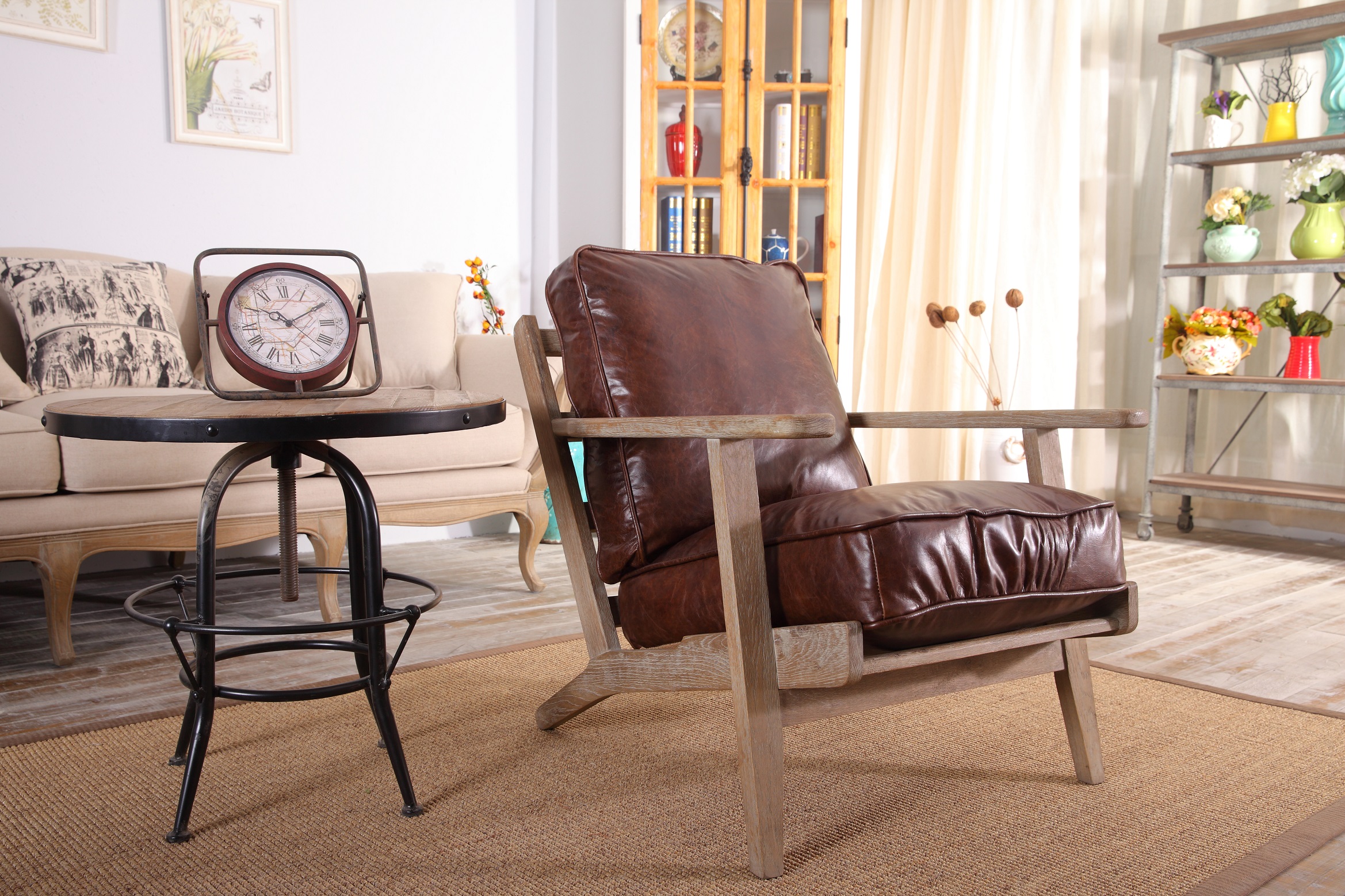wholesale leather accent chair