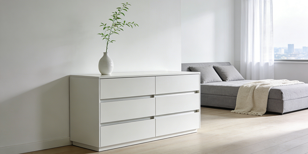 the drawer in the bedroom