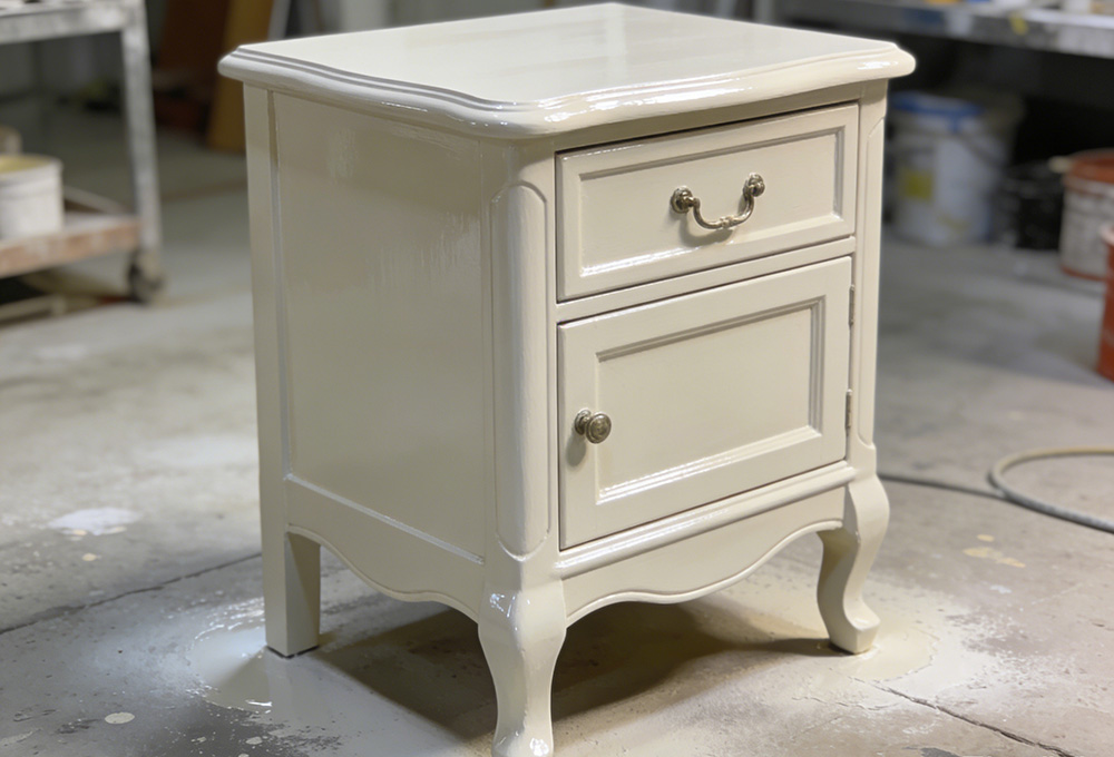 painted bedside table