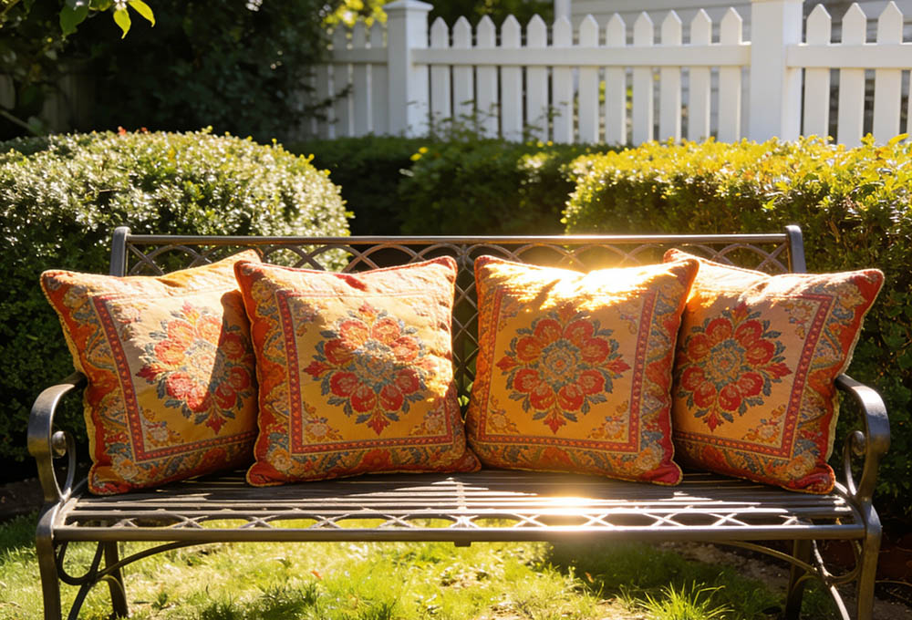 sunbathing the sofa cushions