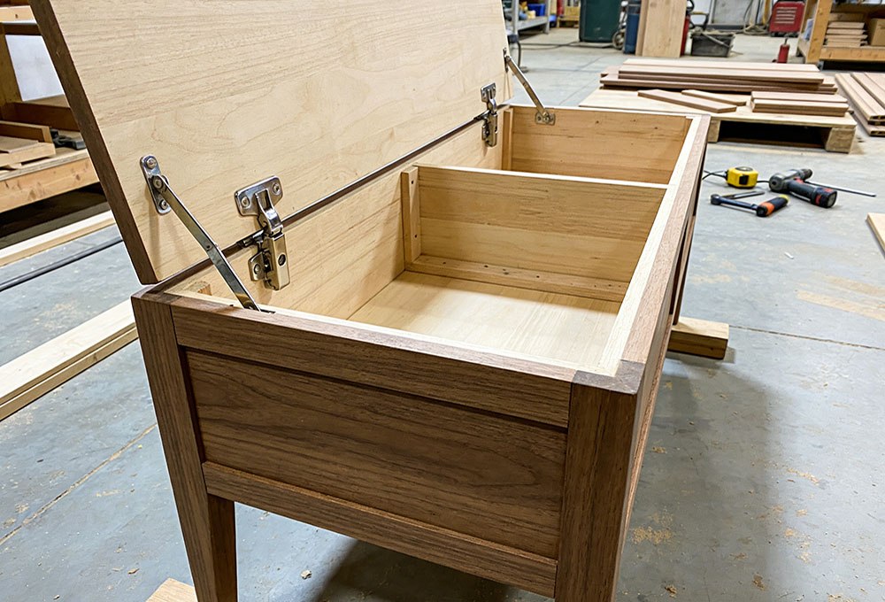 homemade bed ottoman