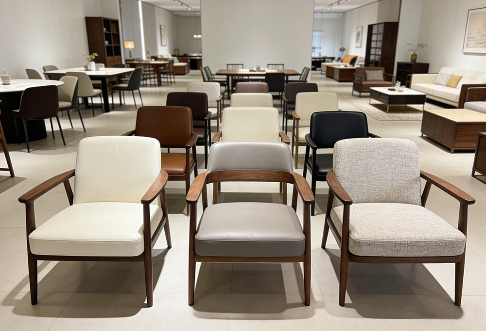 accent chairs in the furniture store