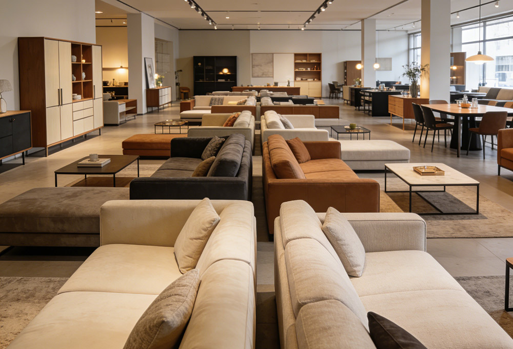 sofas in furniture stores